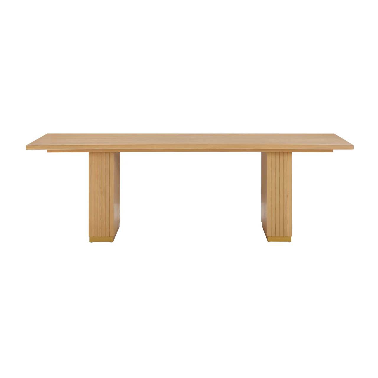 Elara Natural Oak Wood Rectangular Dining Table - Image 3