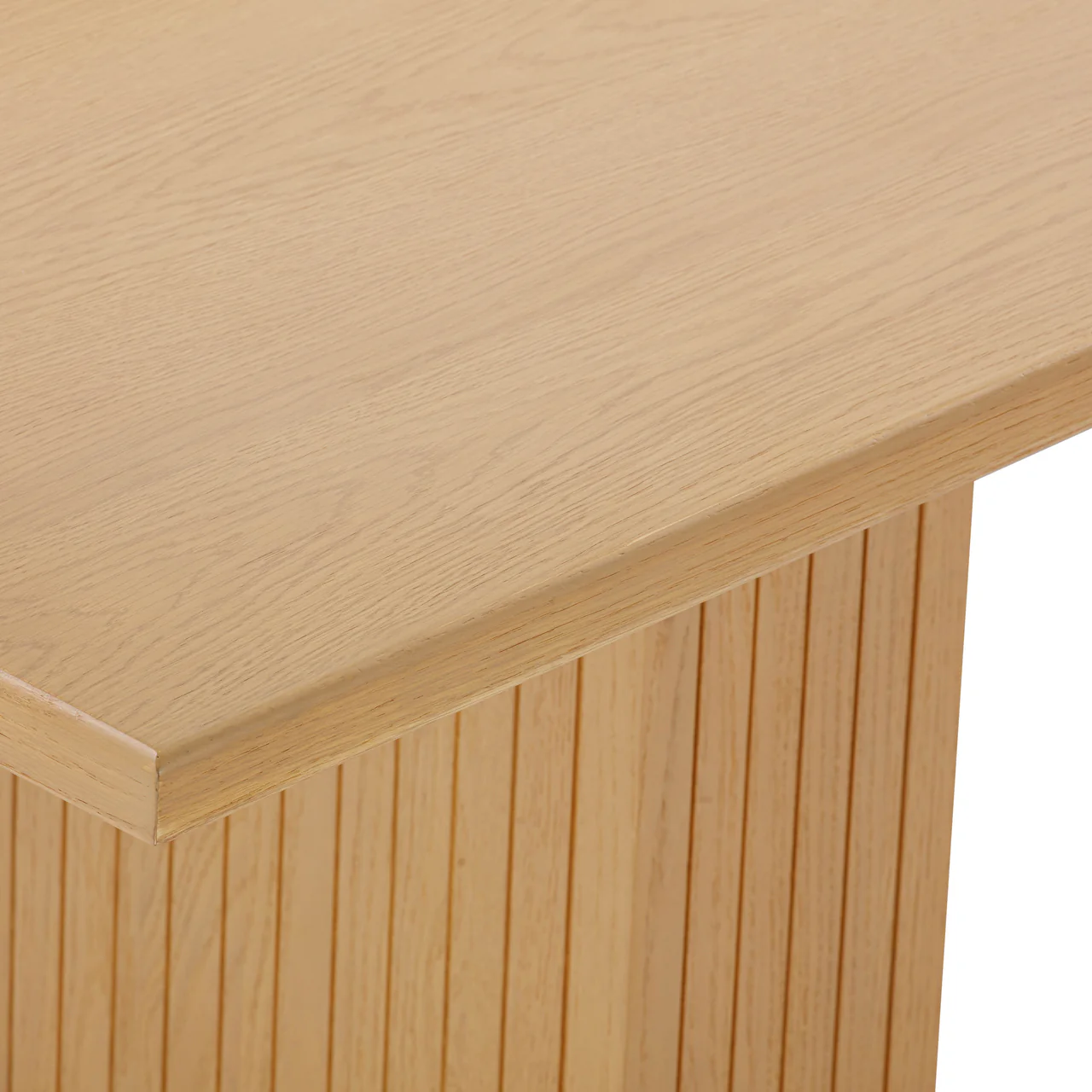 Elara Natural Oak Wood Rectangular Dining Table - Image 5