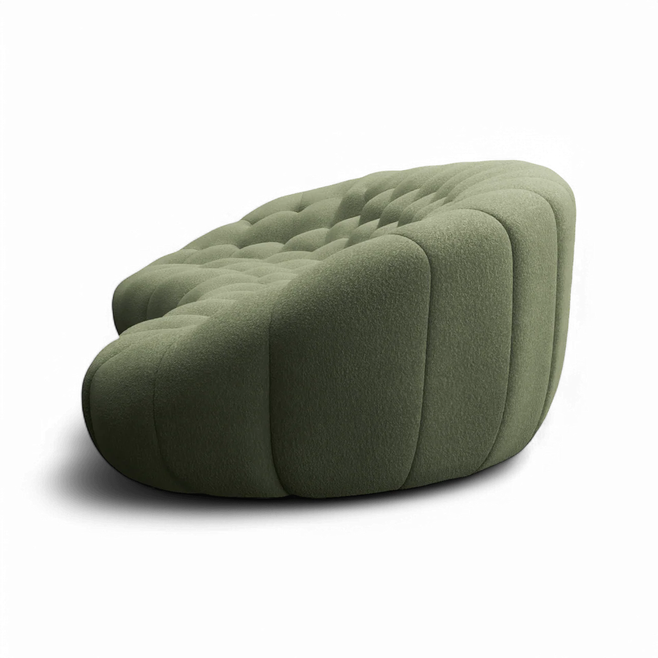 Warby 3 Seater Sofa Green - Image 4