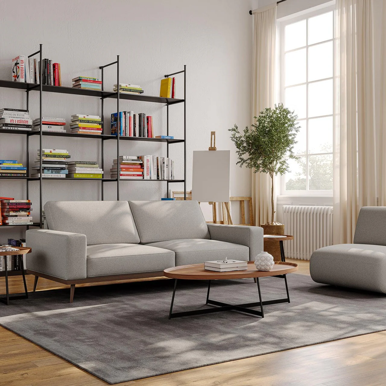 Aiden 3 Seater Sofa Light Gray - Image 2