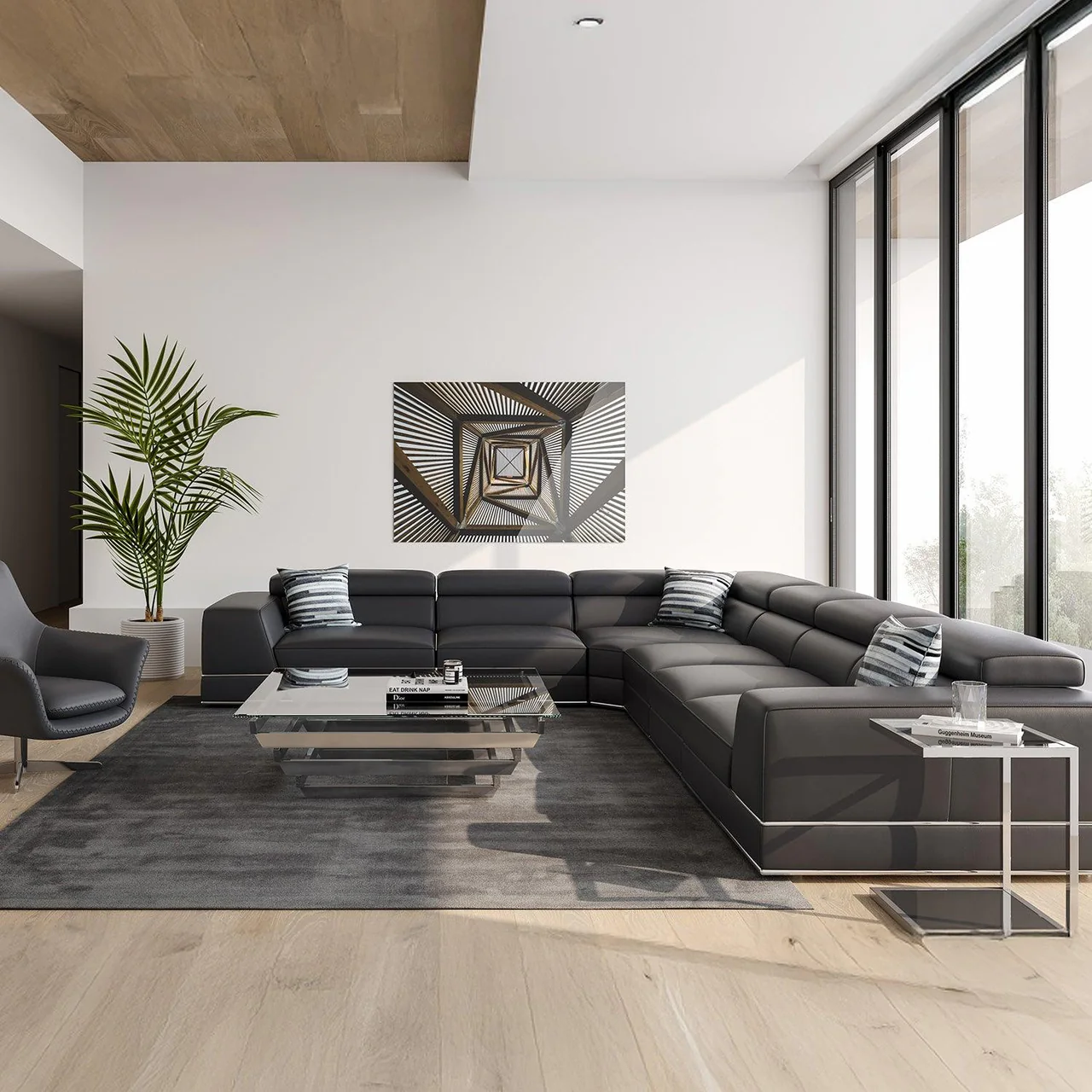 Amadeo Extended Modular Sectional Sofa Elephant Gray - Image 4