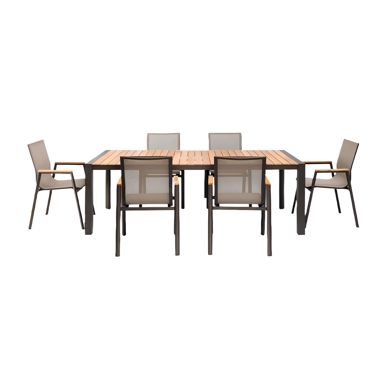 Aviana Outdoor Dining Set Taupe - Image 5