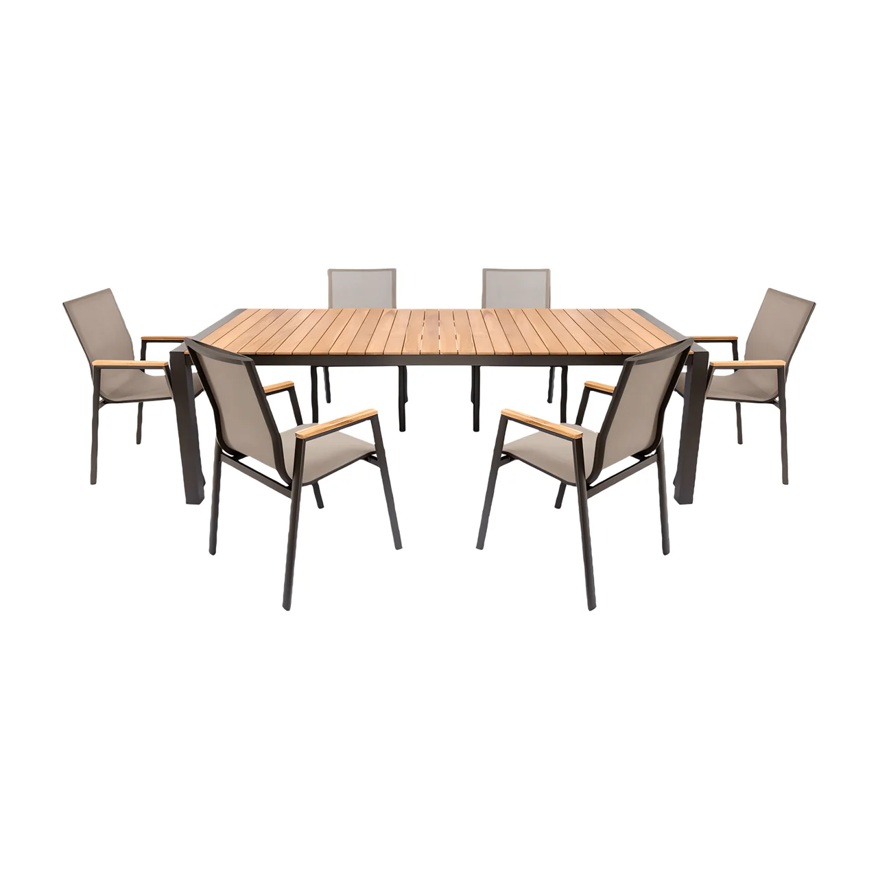 Aviana Outdoor Dining Set Taupe - Image 2