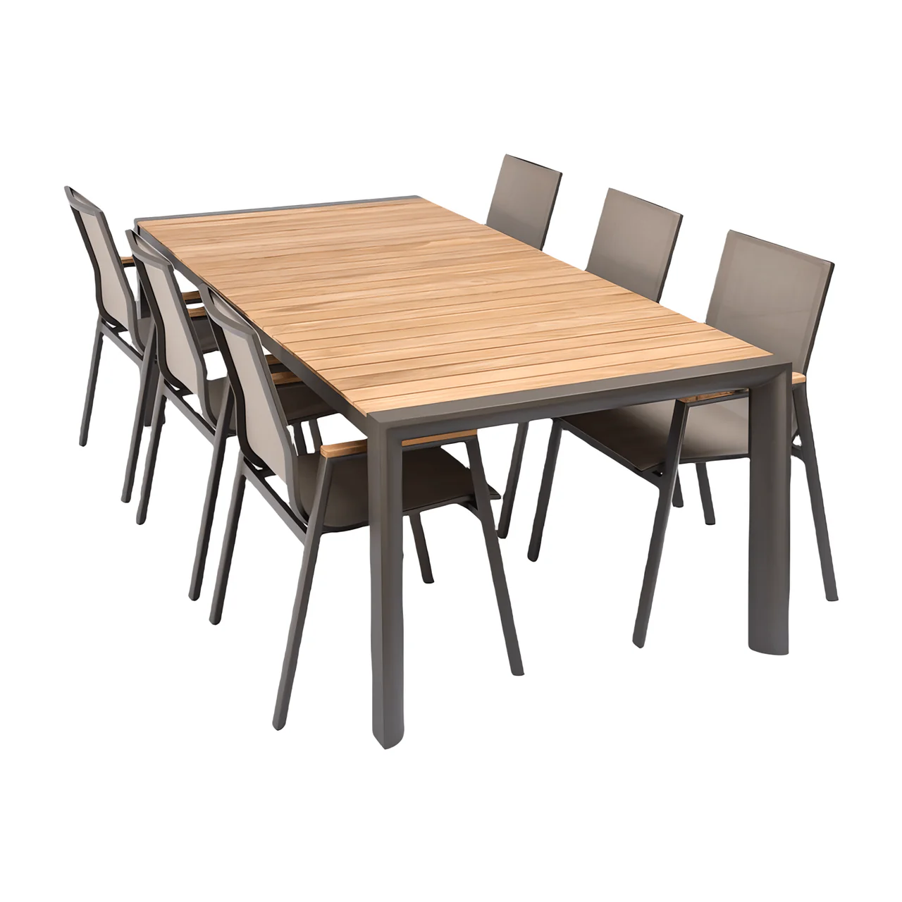 Aviana Outdoor Dining Set Taupe - Image 3