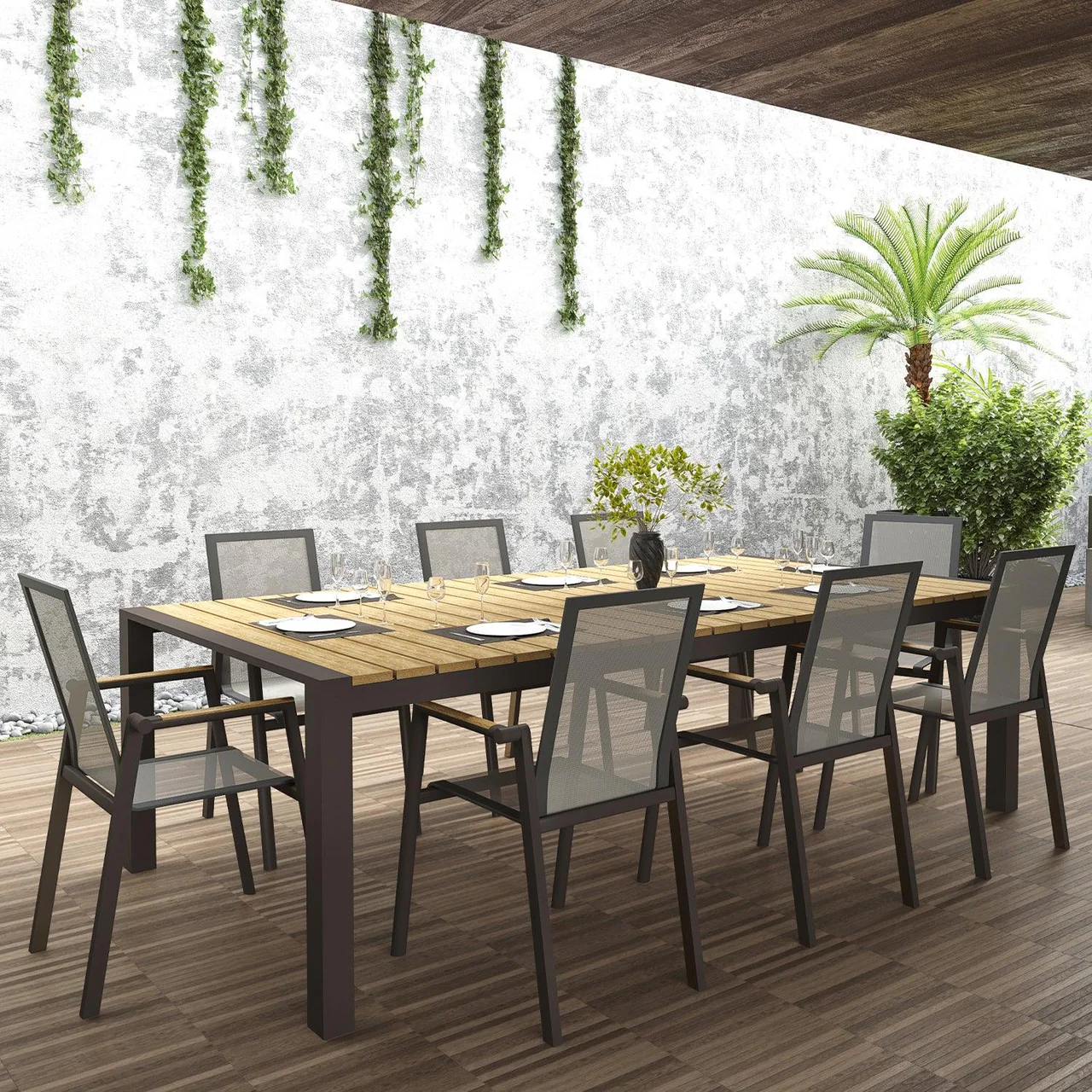 Aviana Outdoor Dining Chair Taupe - Image 4