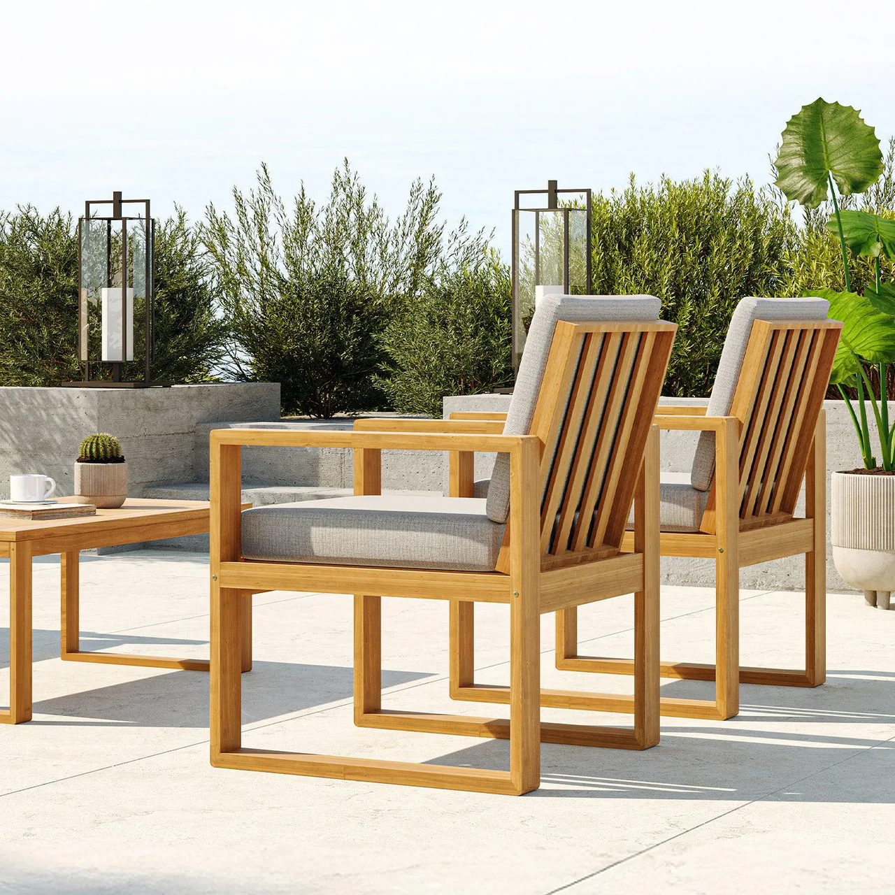Bocay Outdoor Armchair Light Gray - Image 6