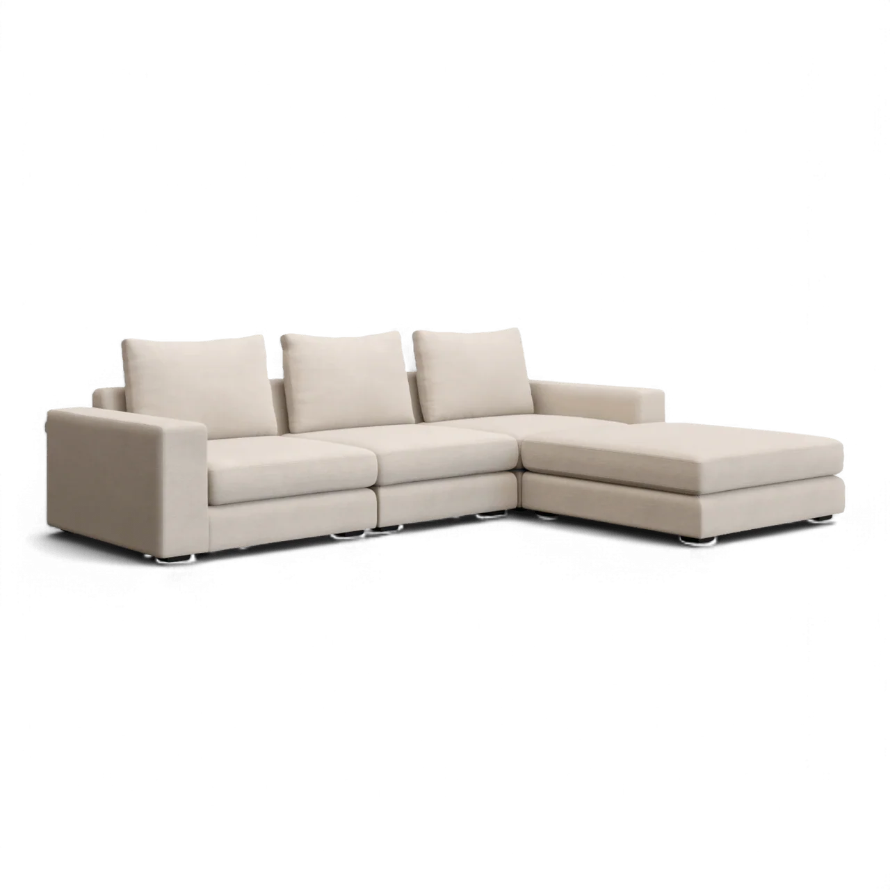 Braxton Sectional Sofa Cream - Image 4