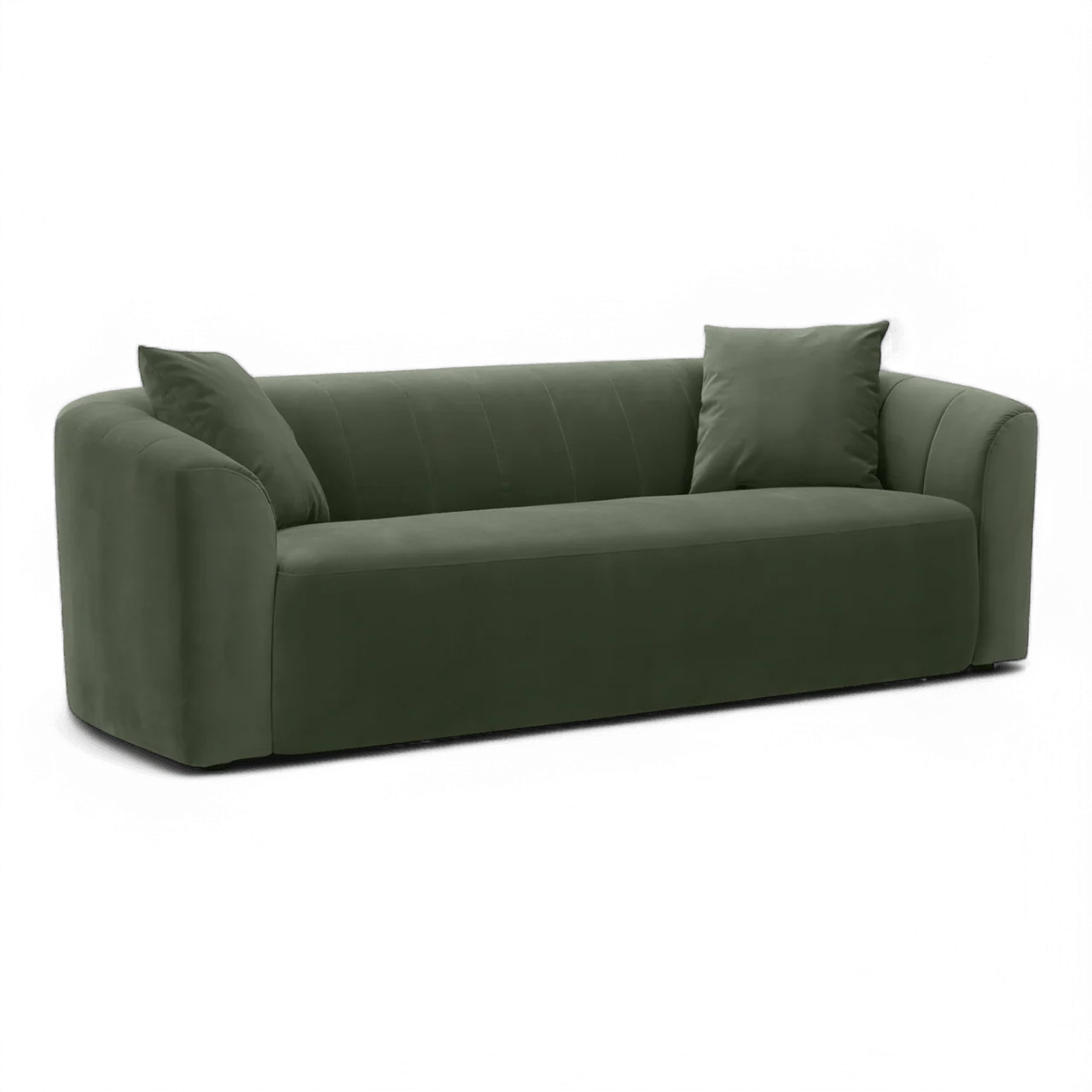 Camden 3 Seater Sofa Green - Image 4
