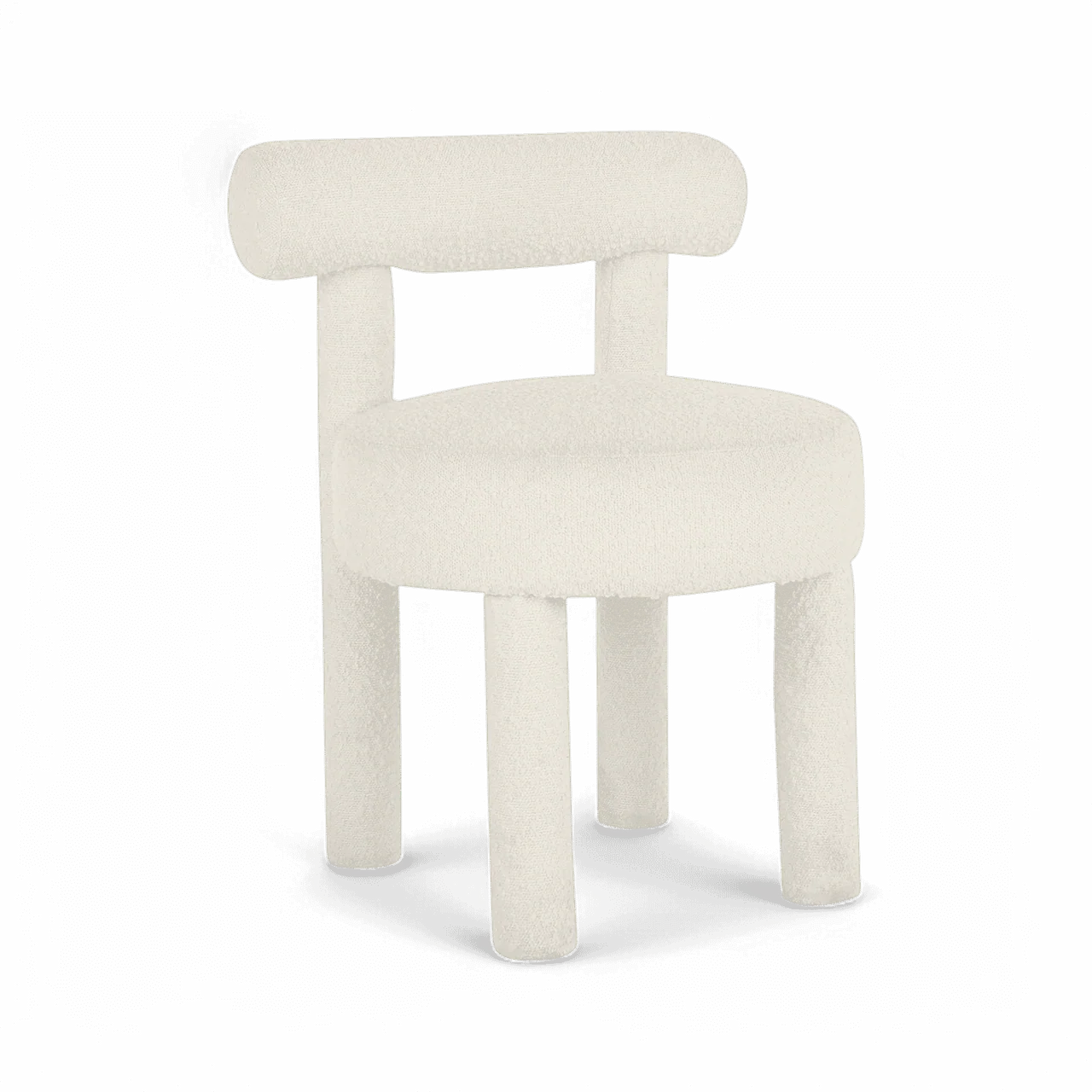 Arch Off White Boucle Dining Chair - Image 2