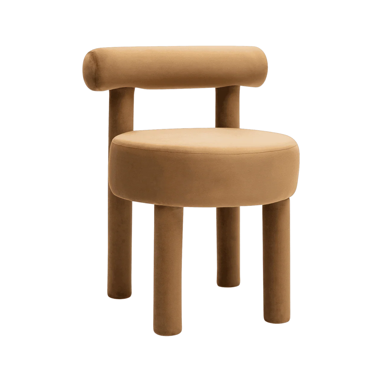 Arch Camel Velvet Dining Chair - Image 2