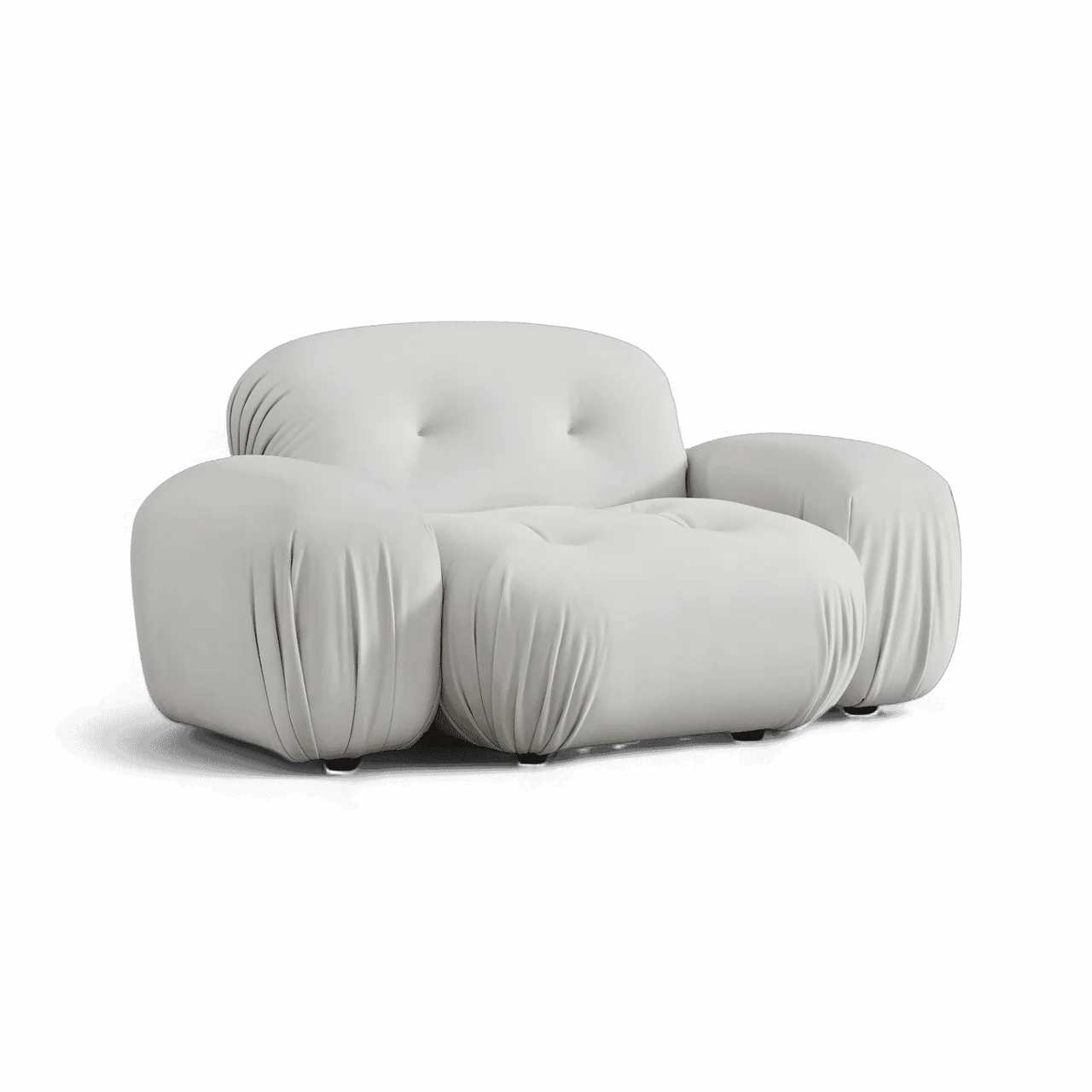 Dune Lounge Chair Off White Velvet - Image 4