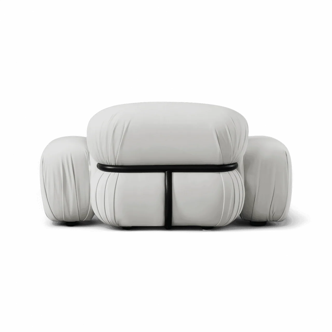Dune Lounge Chair Off White Velvet - Image 5