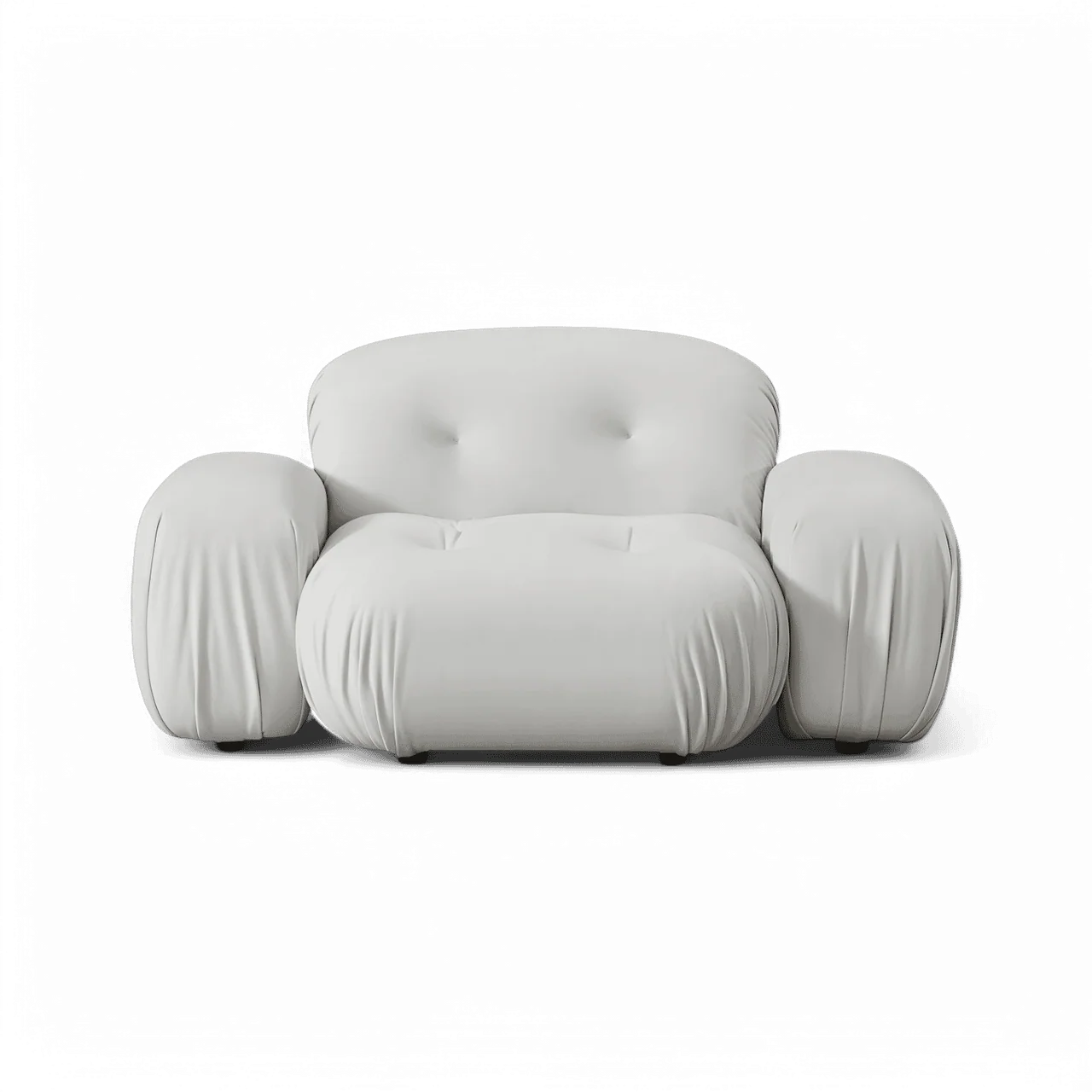 off-white velvet lounge chair