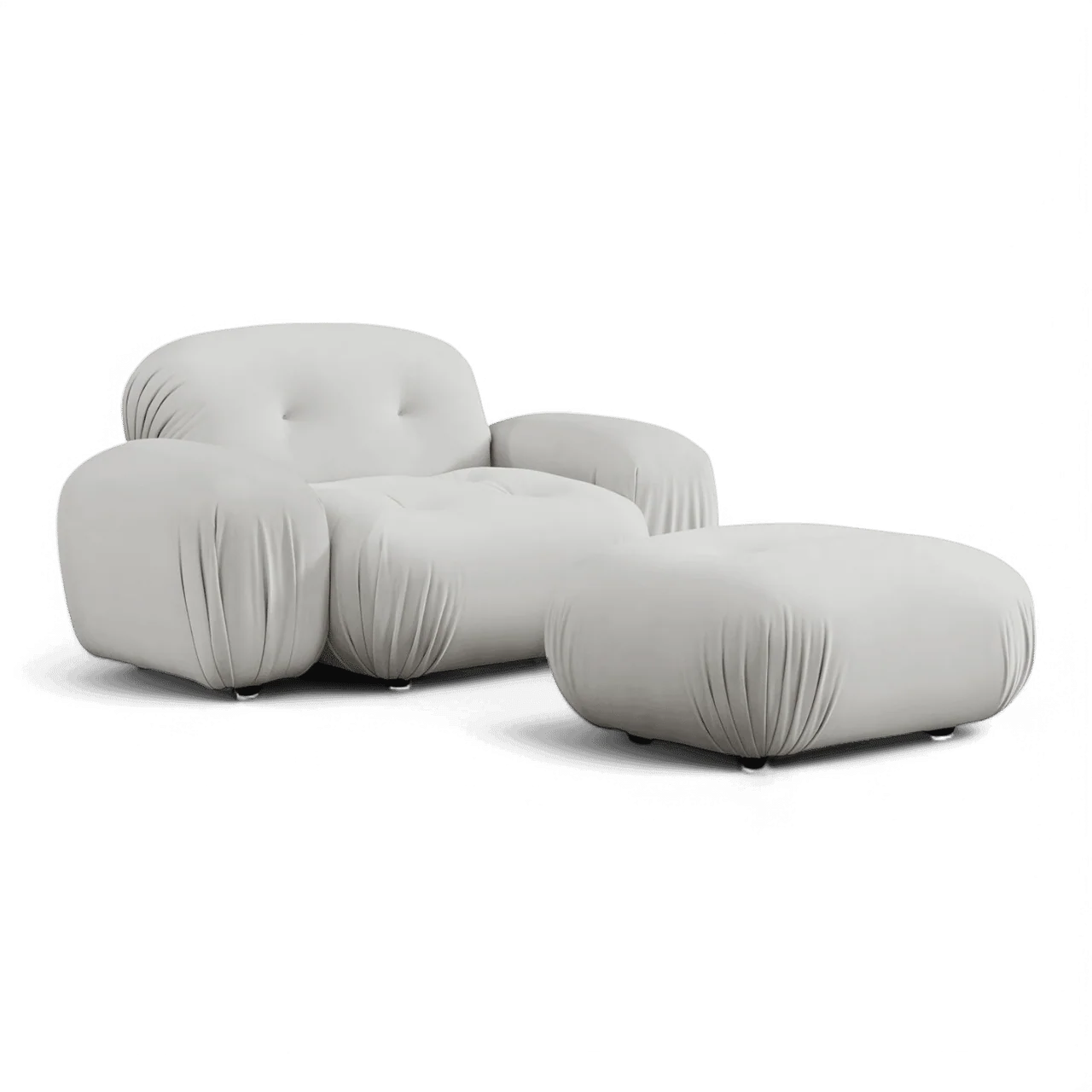Dune Lounge Chair Off White Velvet - Image 7