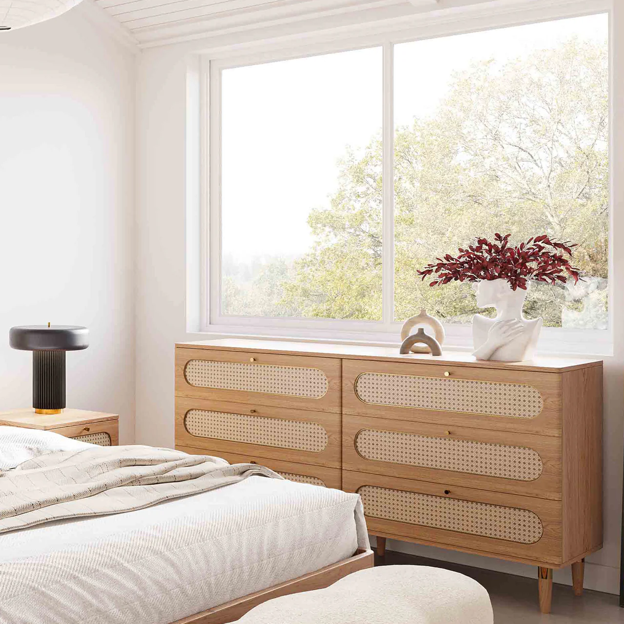 Frost Cane 6 Drawer Dresser - Image 4