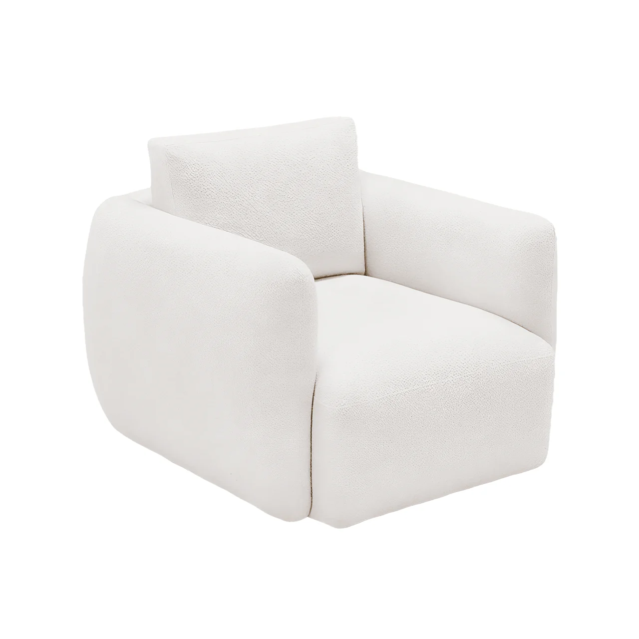 Gabriele Lounge Chair White Boucle - Image 2