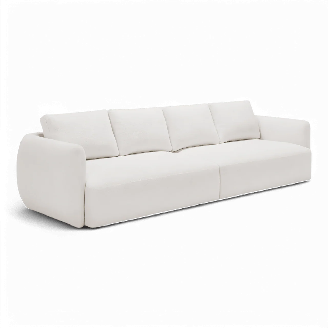 Gabriele 4 Seater Sofa White Boucle - Image 3
