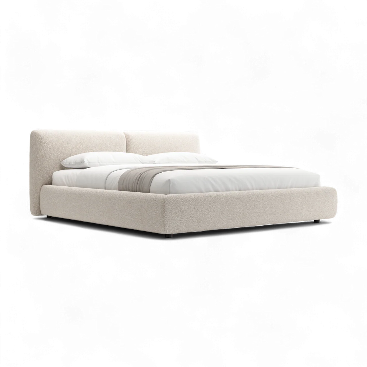 Gabriele Bed White Boucle - Image 3