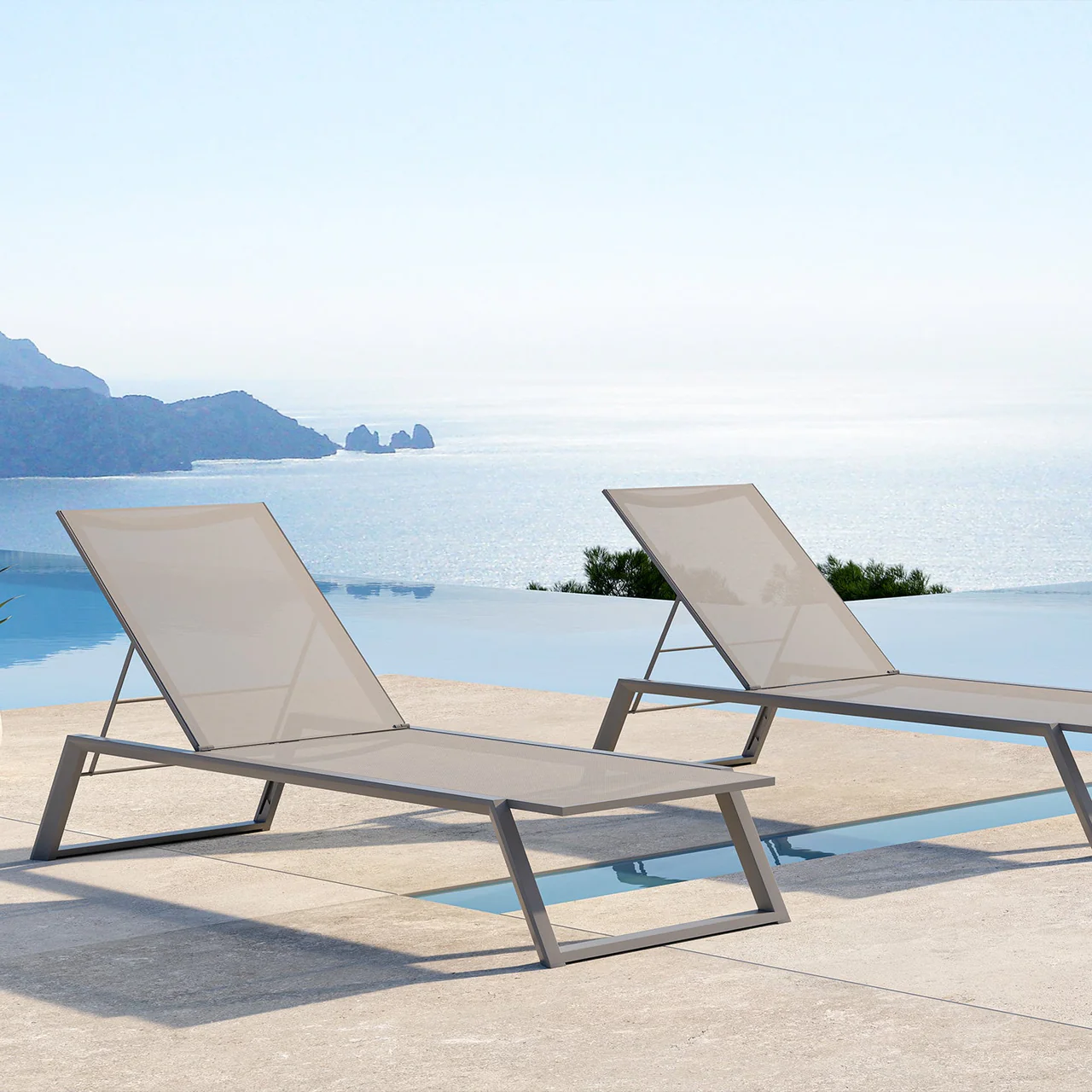 Mallorca Outdoor Lounger Gray - Image 5