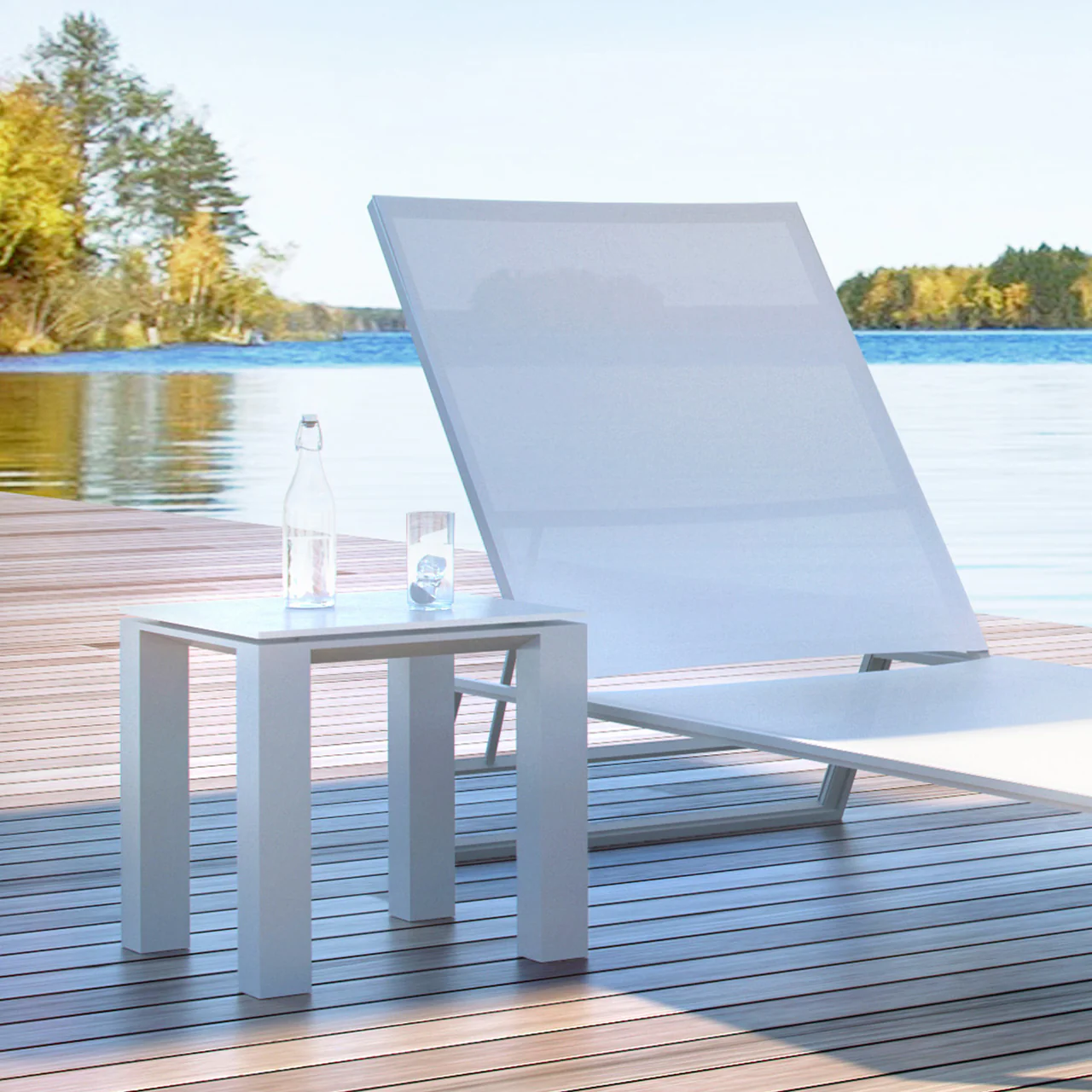 Isa Outdoor Side Table White - Image 4