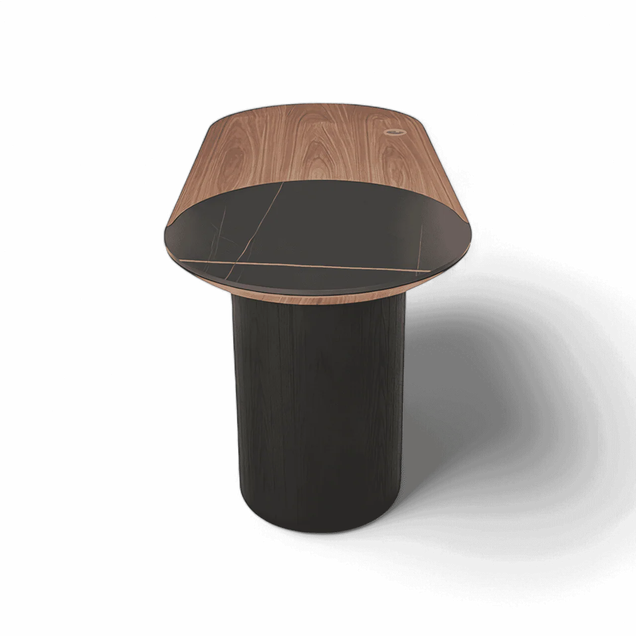 Jude Office Desk Walnut & Black - Image 3