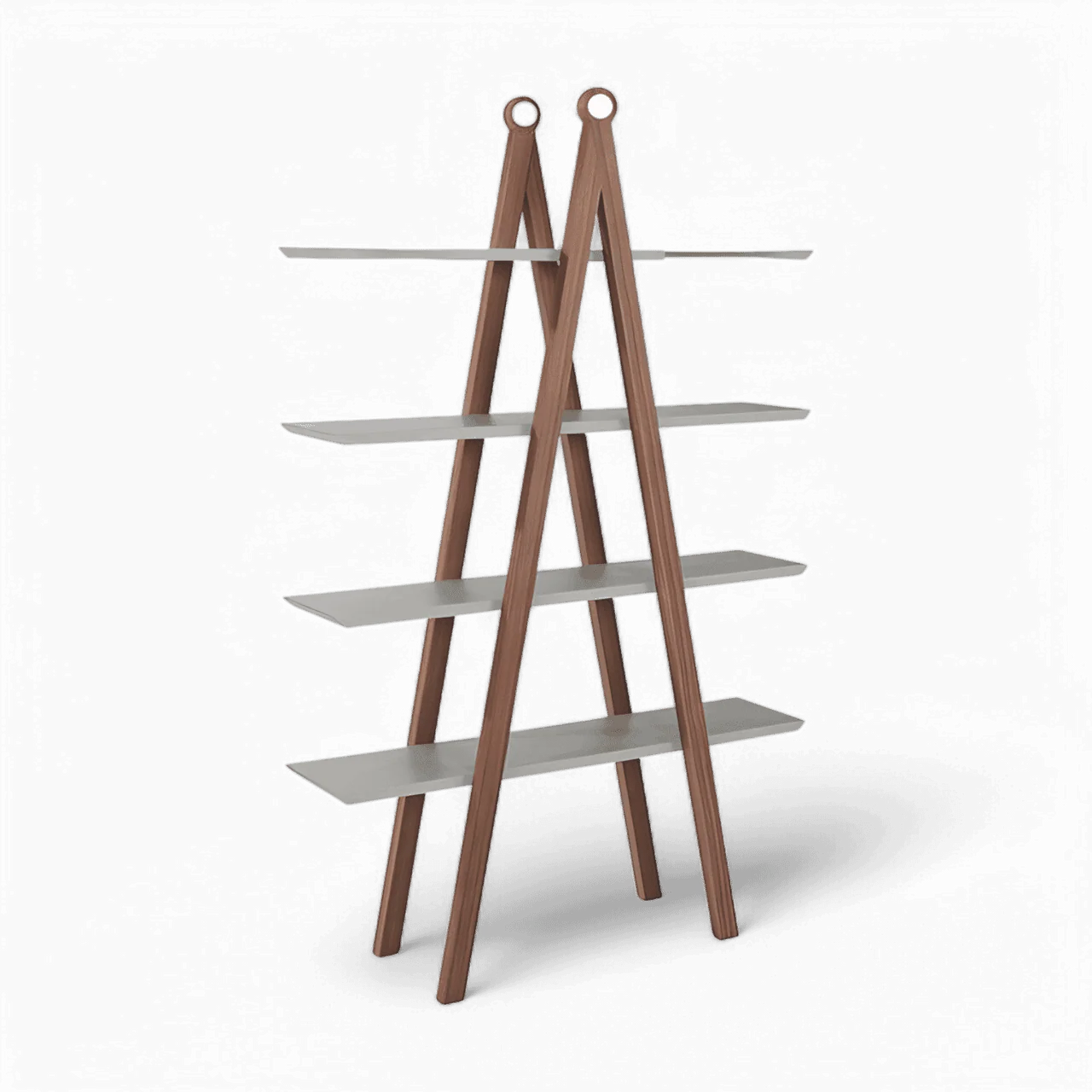 Logan Bookshelf Walnut and Gray - Image 3