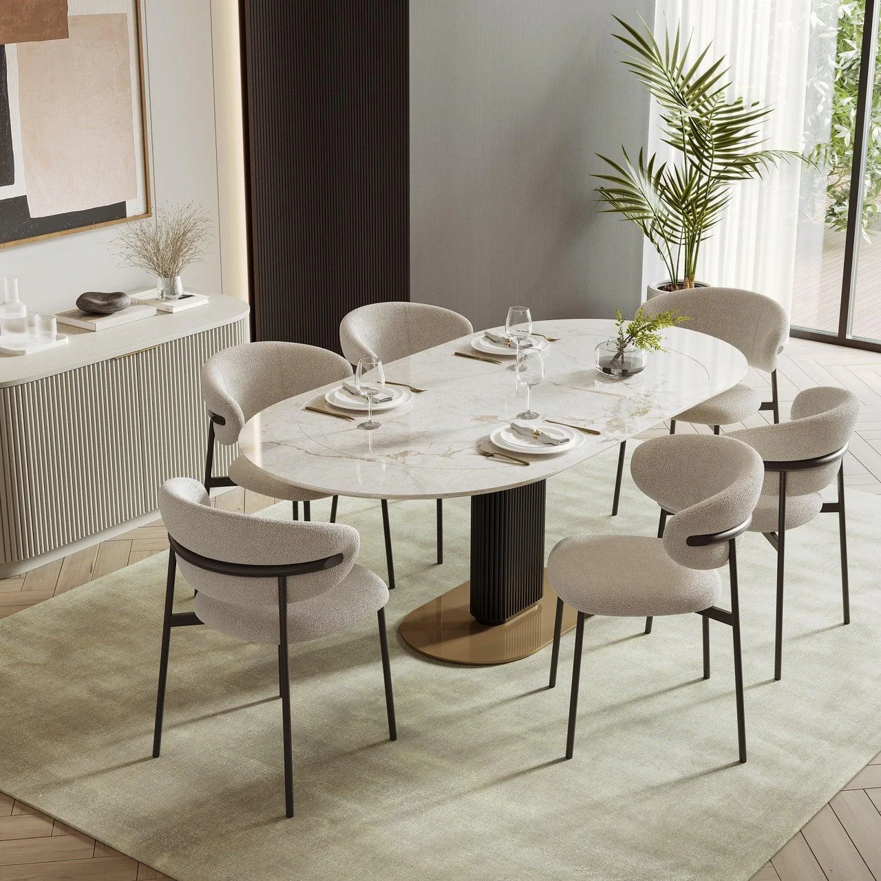 Luna Extendable Dining Table White - Image 7