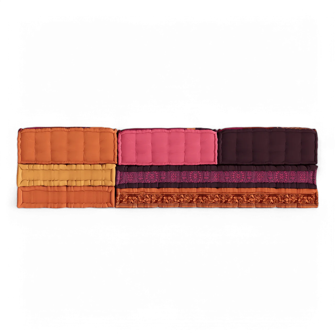 Maili Sectional Sofa Purple & Orange - Image 2