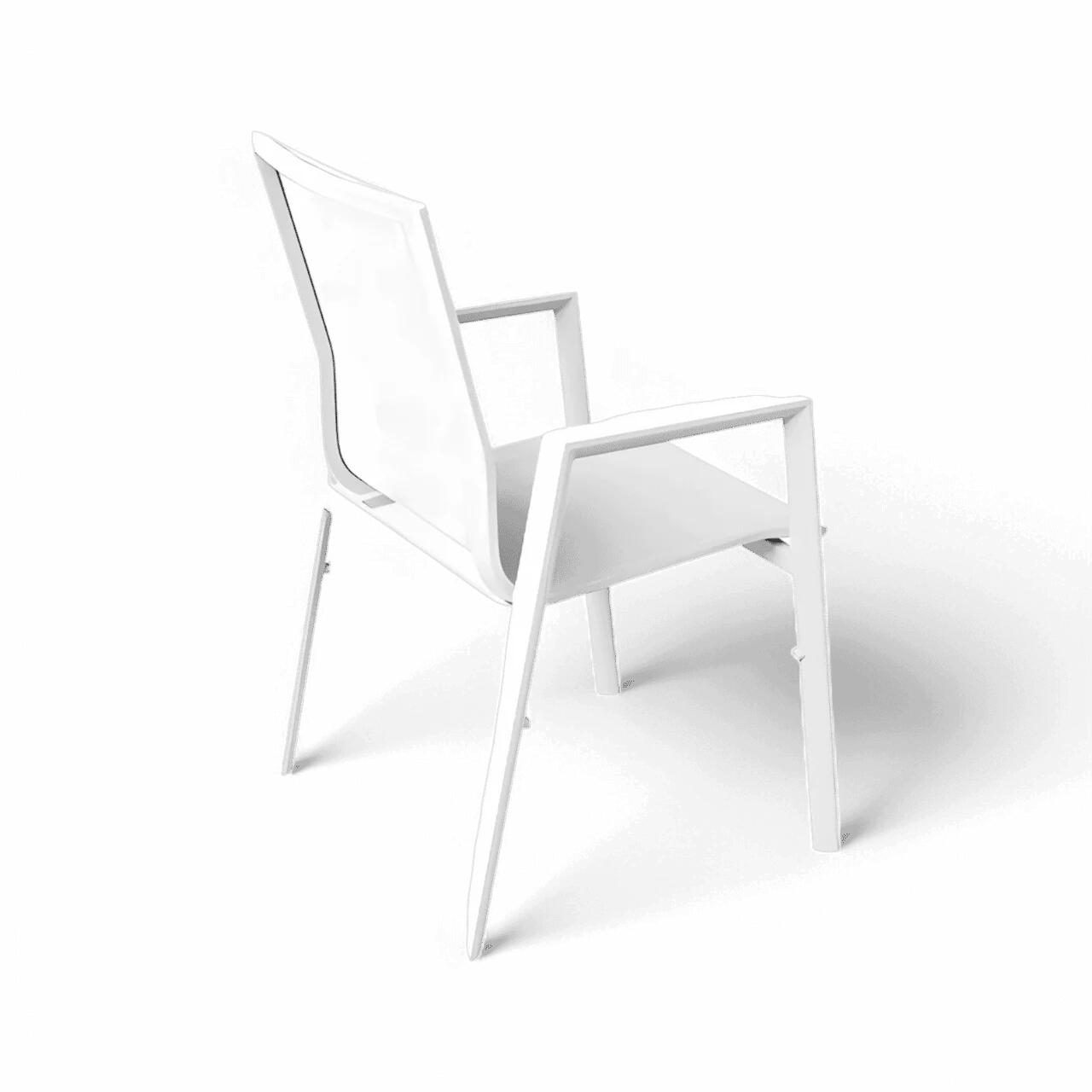 Malta Outdoor Dining Chair White - Image 4