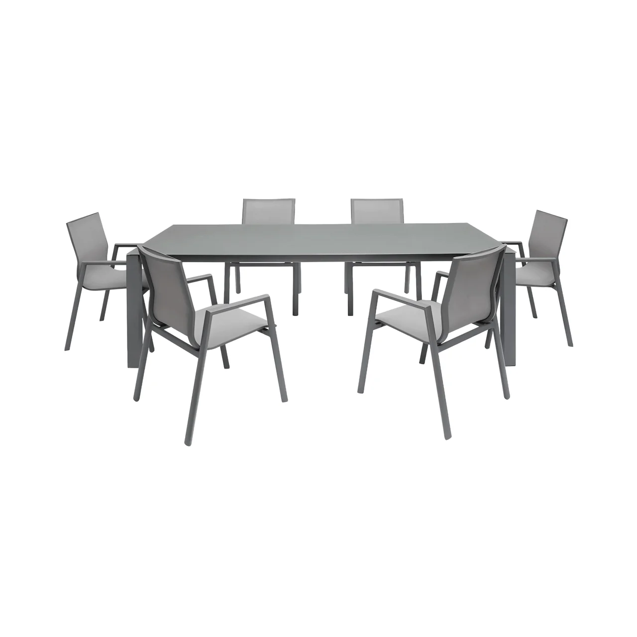 Malta Outdoor Dining Table Gray - Image 4