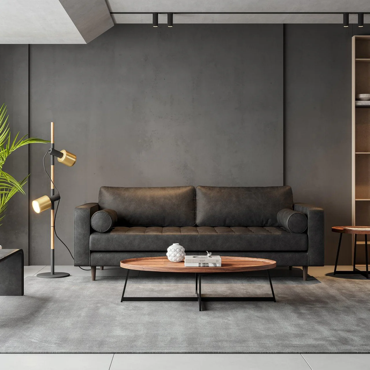 Marvin 3 Seater Sofa Gray - Image 3