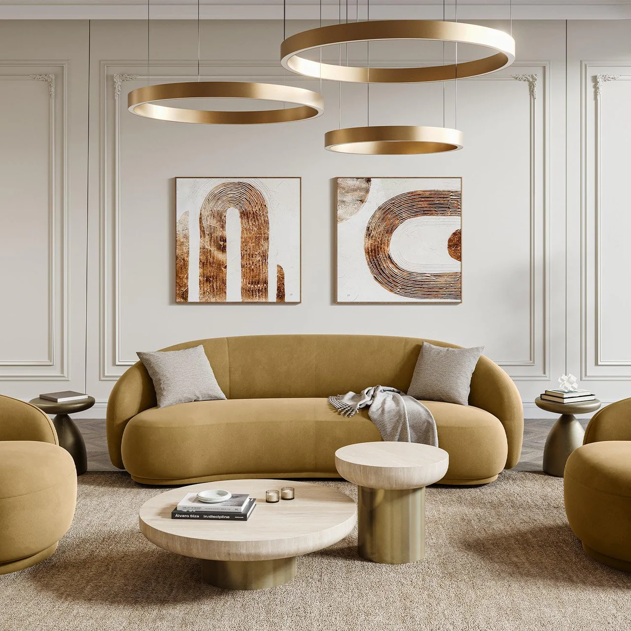 Nido Sofa Camel Velvet | Modani x Kobi Karp Limited Edition - Image 5