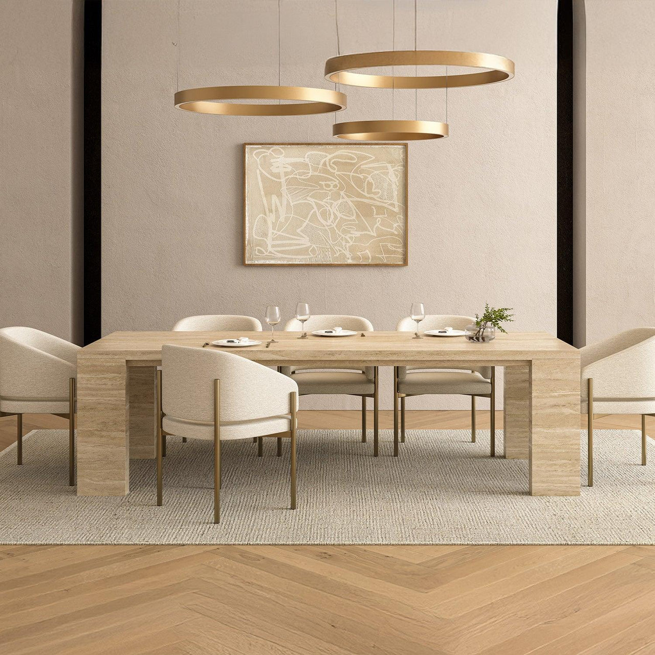Roma Dining Table Travertine - Image 5