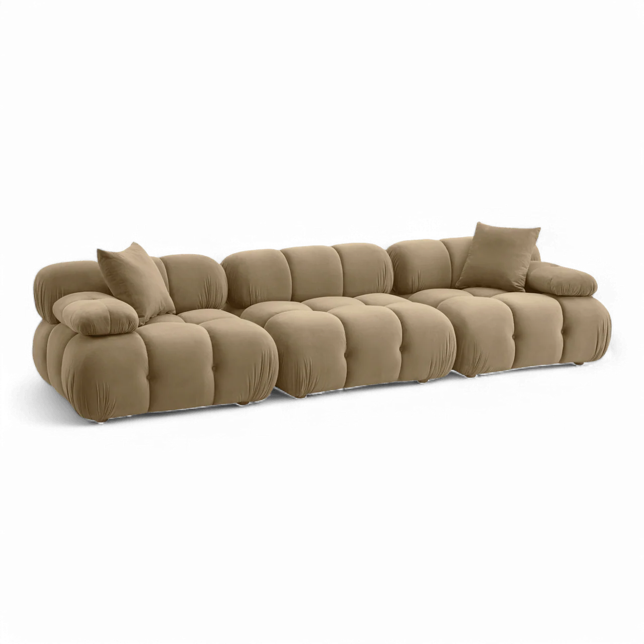 Solace Camel Velvet Modular Sofa - Image 4