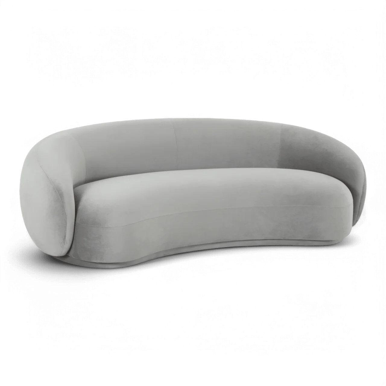 Urbana Light Grey Velvet Sofa - Image 4
