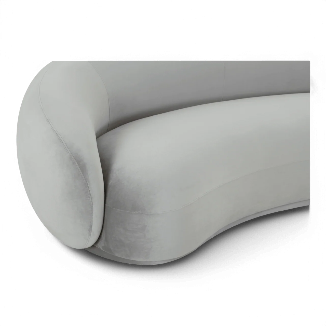 Urbana Light Grey Velvet Sofa - Image 2