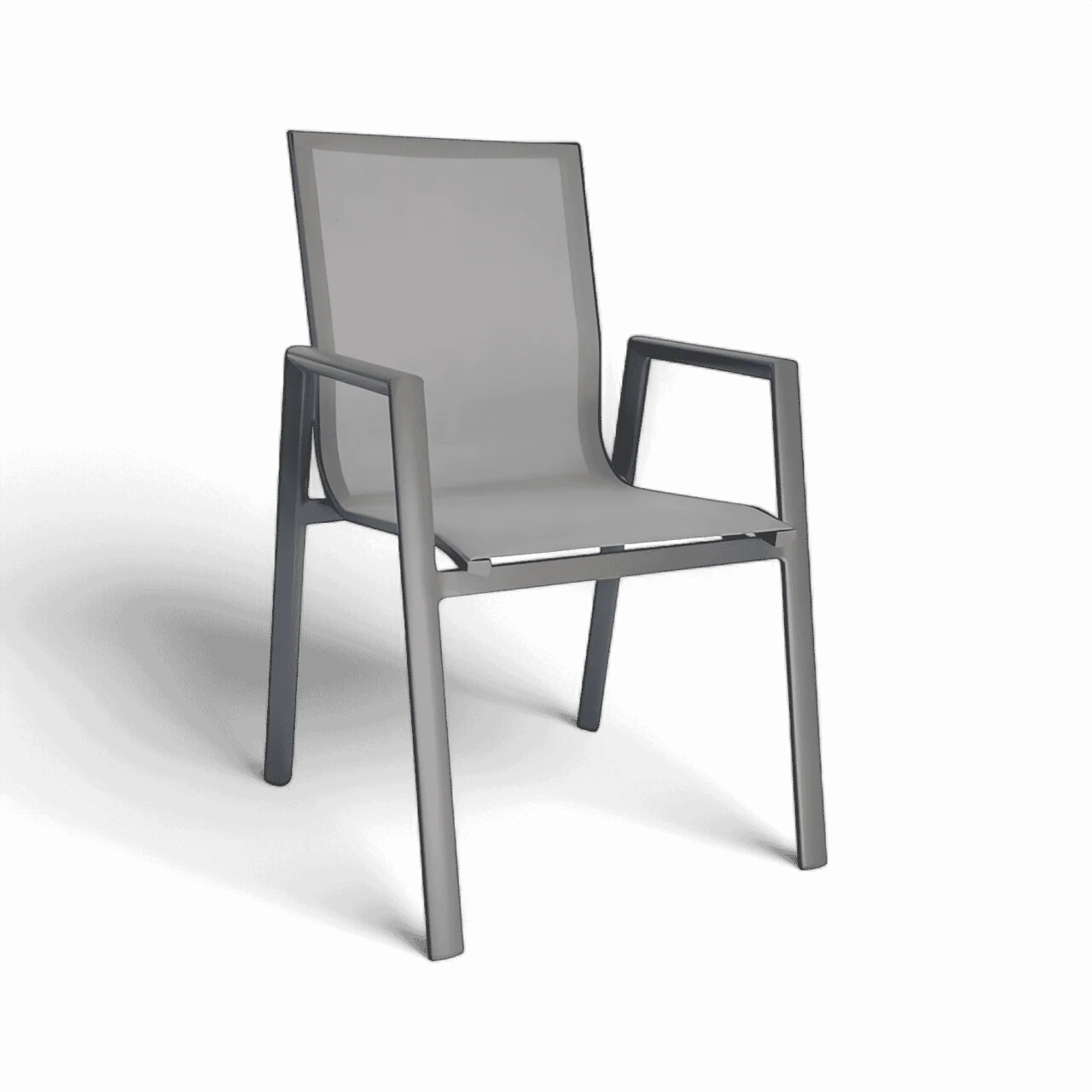 Malta Outdoor Dining Chair Gray - Image 3