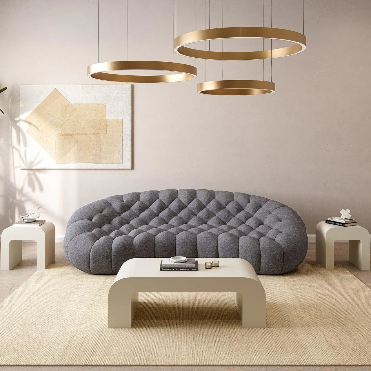 Warby 3 Seater Sofa Grey - Image 6