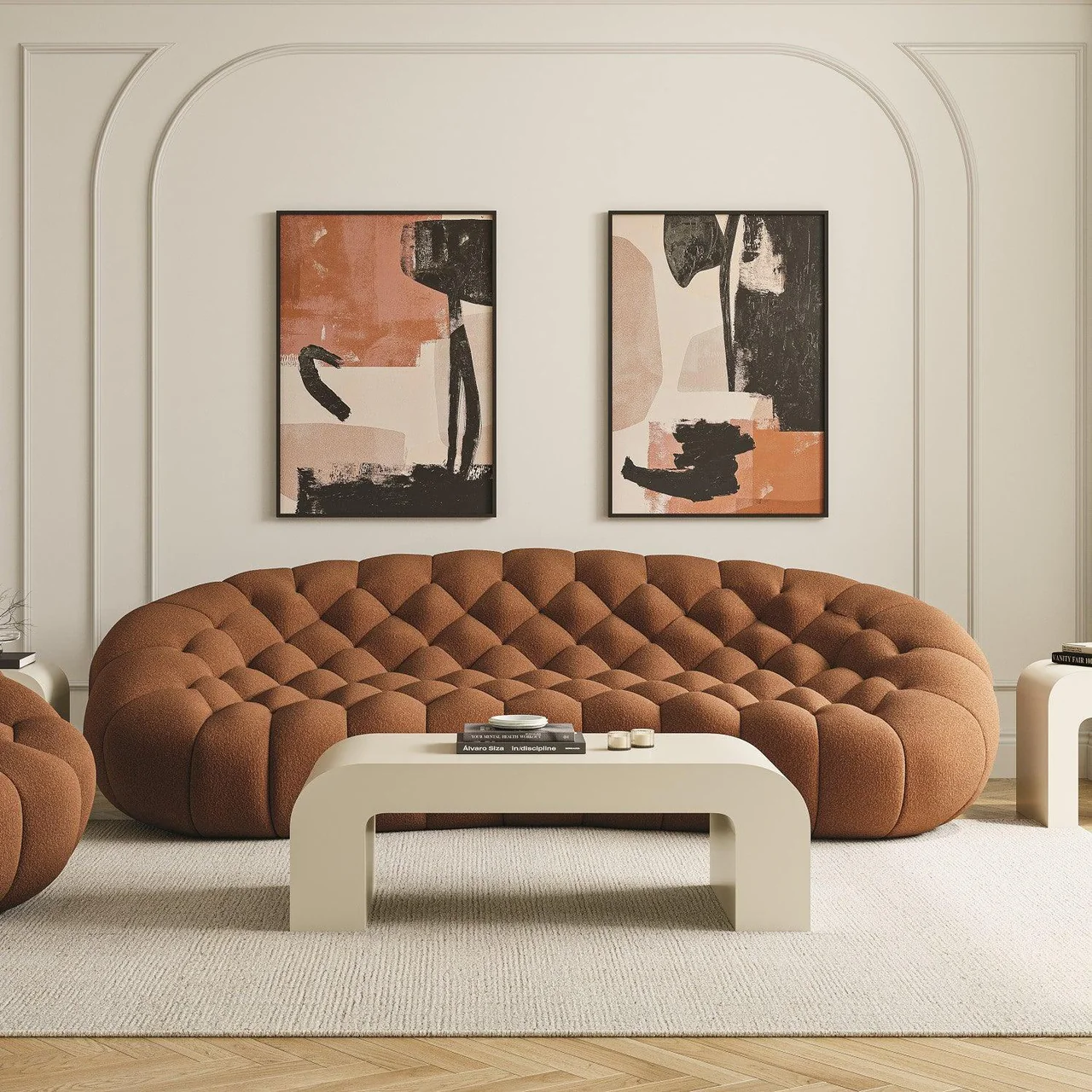 Warby 3 Seater Sofa Terracotta - Image 2