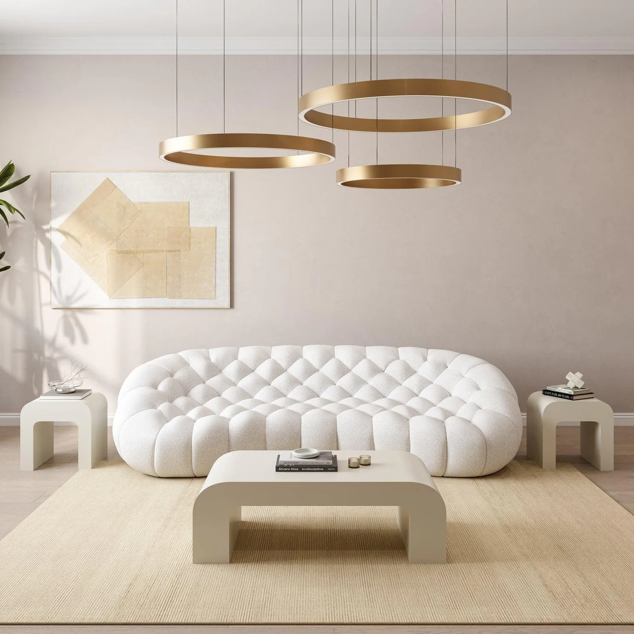 Warby 3 Seater Sofa White - Image 3