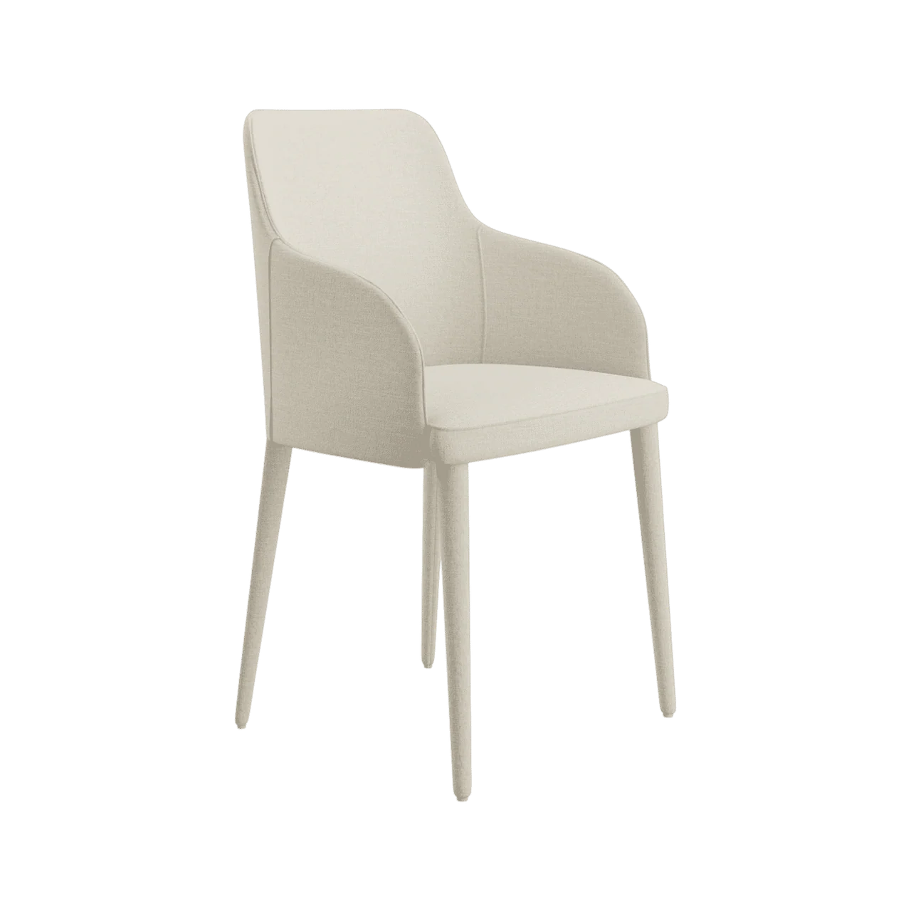 Zeta Dining Chair White Linen - Image 2