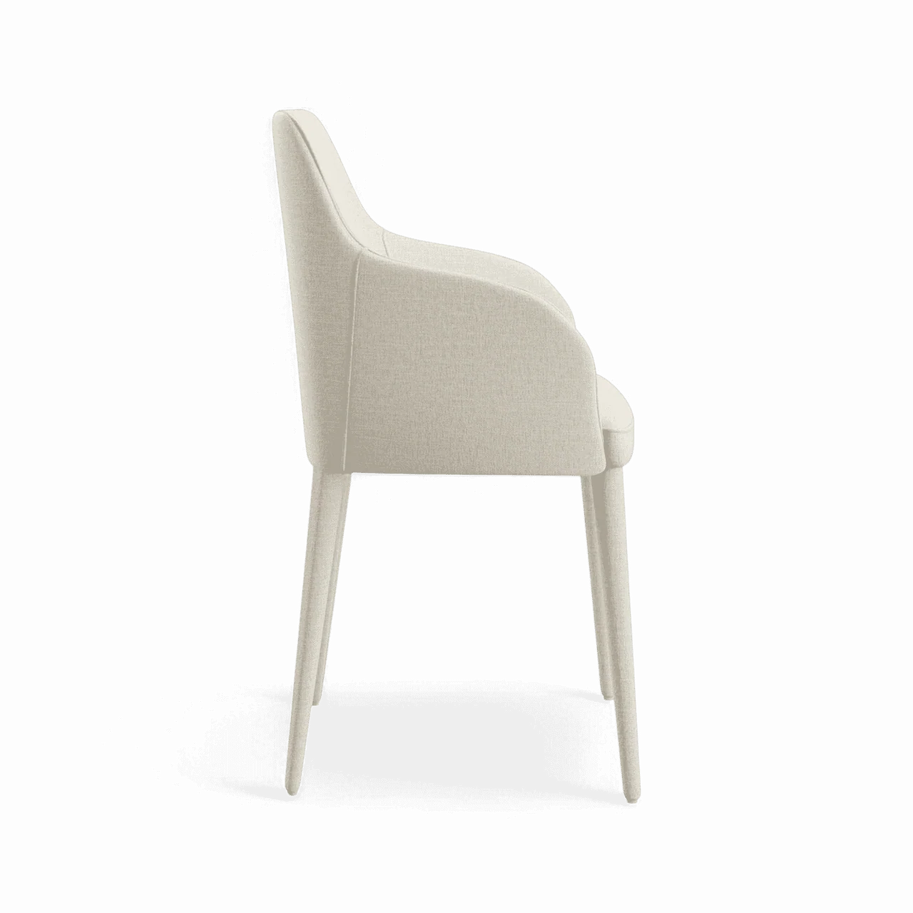 Zeta Dining Chair White Linen - Image 5