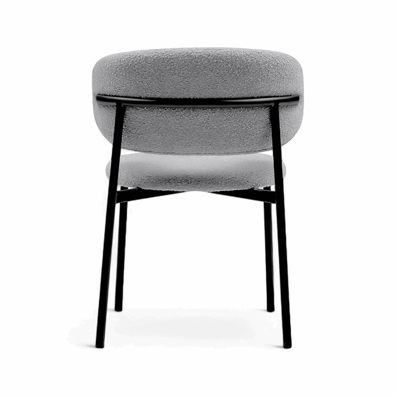 Zoya Dining Chair Gray Boucle - Image 2