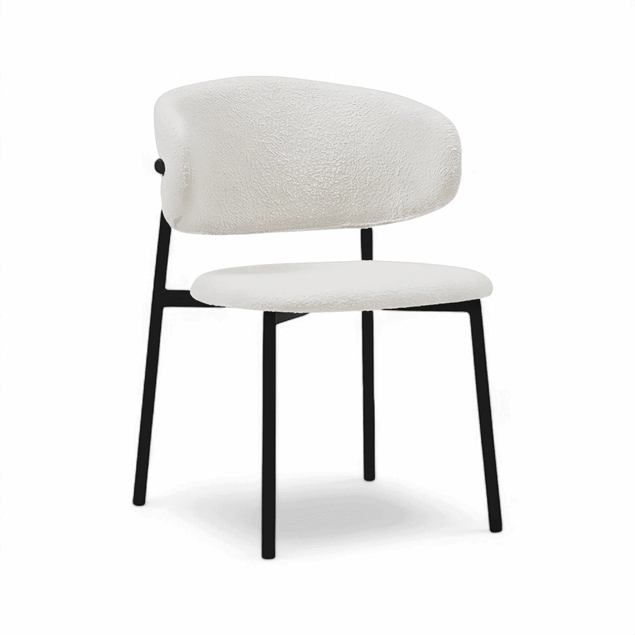 Zoya Dining Chair White Boucle - Image 3