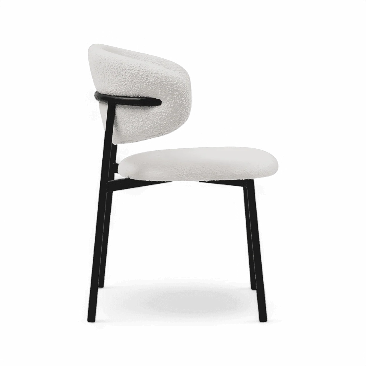 Zoya Dining Chair White Boucle - Image 5